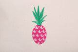 Pink Pineapple Pompom Pouch