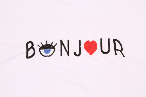 Bonjour White T-Shirt