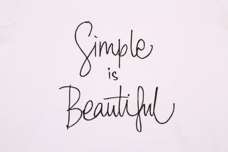 Simple is Beautiful White T-Shirt