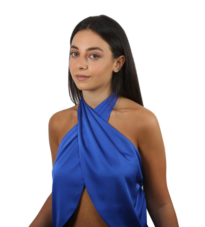 LA Self Knot Top - Electric Blue