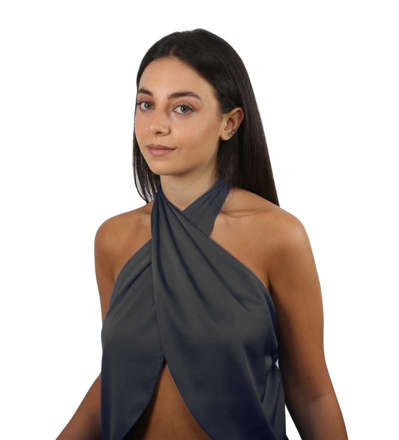 LA Self Knot Top - Charcoal Black