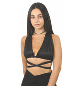 Focus On Me Crop Top - Charcoal Black