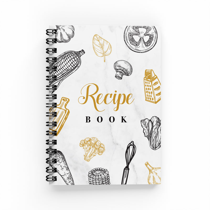 Gold & Black Cooking Recipe Book