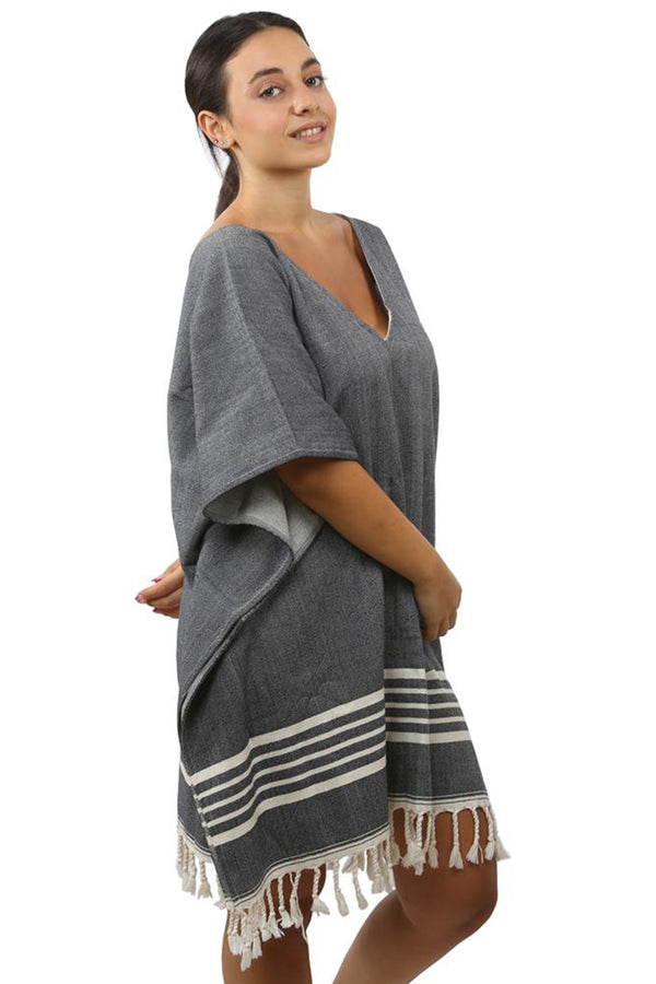 Organic Cotton Kaftan - Grey