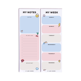 Pastel Weekly Planner & Note Pad - English