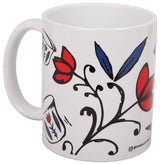 Chafffe and Flower Blue Mug