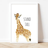 Watercolor Giraffe Nursery Frame