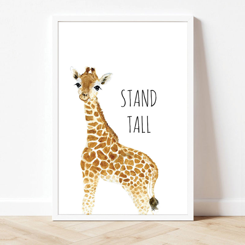 Watercolor Giraffe Nursery Frame