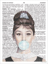 Dictionary Print – Audrey Hepburn Frame