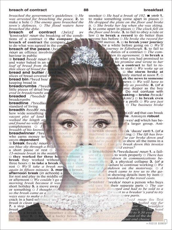 Dictionary Print – Audrey Hepburn Frame