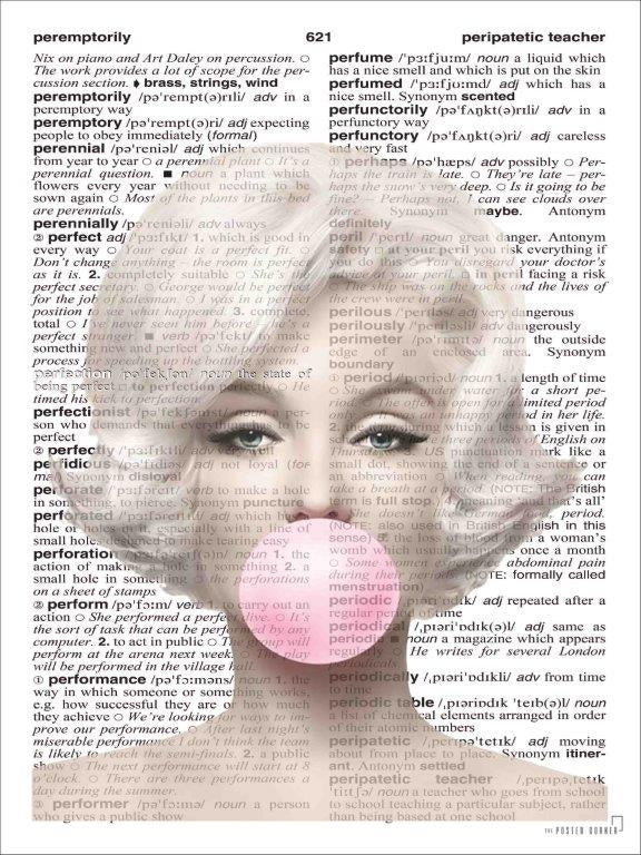 Dictionary Print – Marilyn Monroe Frame