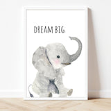 Watercolor Elephant Nursery Frame