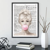 Dictionary Print – Brigitte Bardot Frame