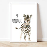 Watercolor Zebra Nursery Frame