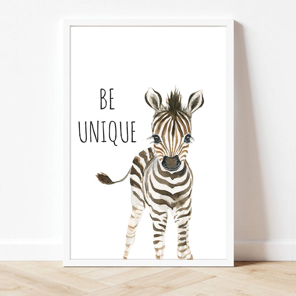 Watercolor Zebra Nursery Frame