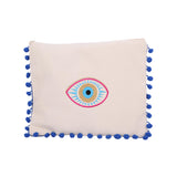 Pink Eye Pompom Pouch